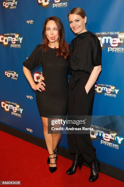 Carolin Kebekus and Martina Hill arrive for the 21st Annual German Comedy Awards on October 24, 2017 in Cologne, Germany