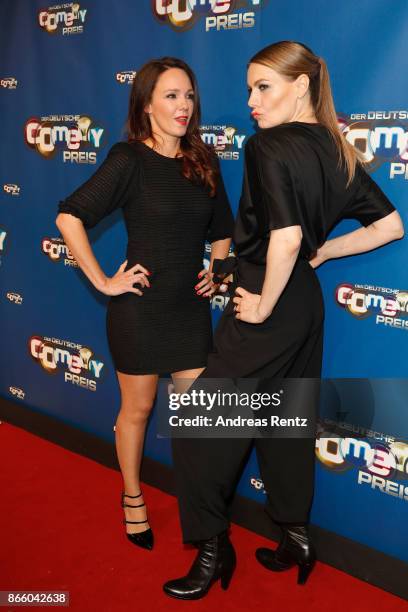 Carolin Kebekus and Martina Hill arrive for the 21st Annual German Comedy Awards on October 24, 2017 in Cologne, Germany