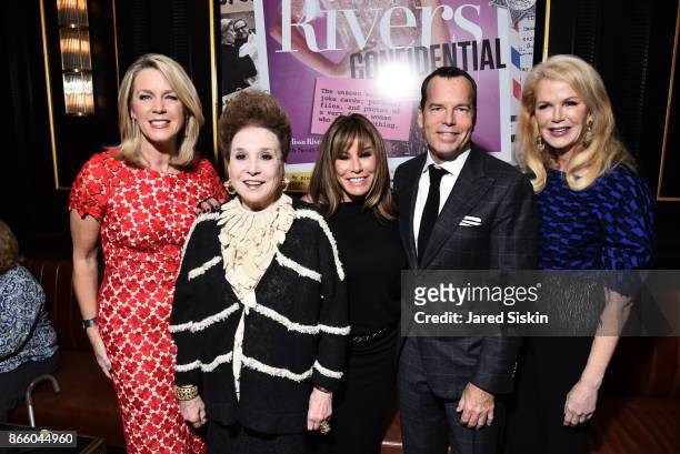 Deborah Norville, Cindy Adams, Melissa Rivers, Scott Currie and Blaine Trump attend The Launch of "Joan Rivers Confidential" published by Abrams at...