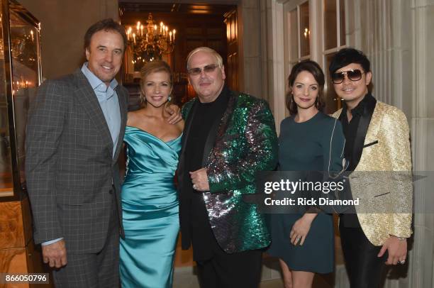 Comedian Kevin Nealon, actress Susan Yeagley, host Johnathon Arndt, actress Kimberly Williams Pasiley and host Newman Arndt attend Nashville Shines...