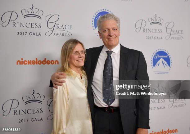 Jeanne Johnson Clancy Brown attends the 2017 Princess Grace Awards Gala Kick Off Event with a special tribute to Stephen Hillenberg at Paramount...