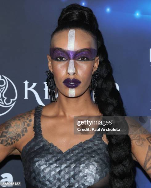 Fashion Model Azmarie Livingston attends the 2017 Maxim Halloween party at Los Angeles Center Studios on October 21, 2017 in Los Angeles, California.