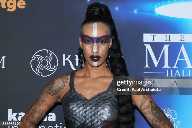 Fashion Model Azmarie Livingston attends the 2017 Maxim Halloween party at Los Angeles Center Studios on October 21, 2017 in Los Angeles, California.