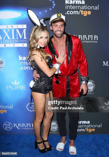 Model / Reality TV Personality Robby Hayes attends the 2017 Maxim Halloween party at Los Angeles Center Studios on October 21, 2017 in Los Angeles,...