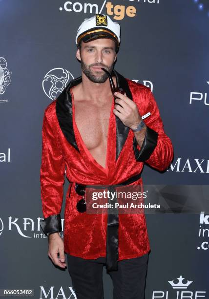 Model / Reality TV Personality Robby Hayes attends the 2017 Maxim Halloween party at Los Angeles Center Studios on October 21, 2017 in Los Angeles,...