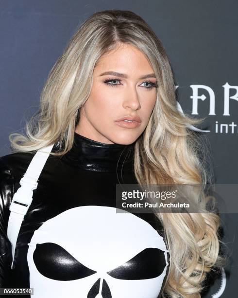 Model / TV Personality Barbie Blank attends the 2017 Maxim Halloween party at Los Angeles Center Studios on October 21, 2017 in Los Angeles,...