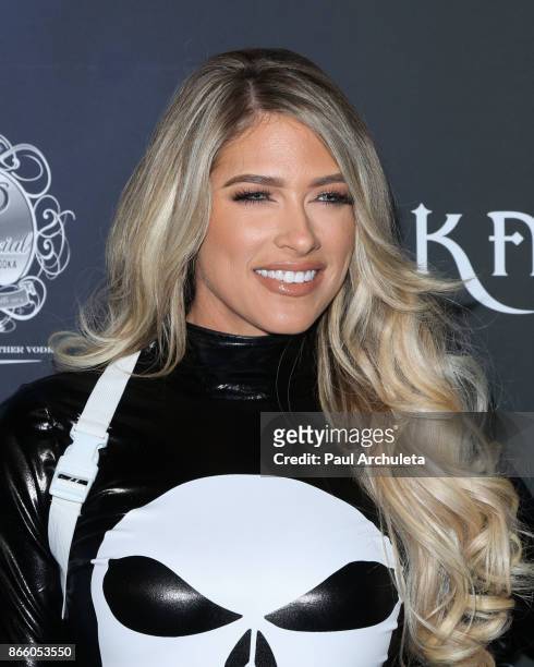 Model / TV Personality Barbie Blank attends the 2017 Maxim Halloween party at Los Angeles Center Studios on October 21, 2017 in Los Angeles,...