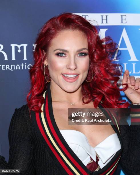 Dancer / TV Personality Sharna Burgess attends the 2017 Maxim Halloween party at Los Angeles Center Studios on October 21, 2017 in Los Angeles,...