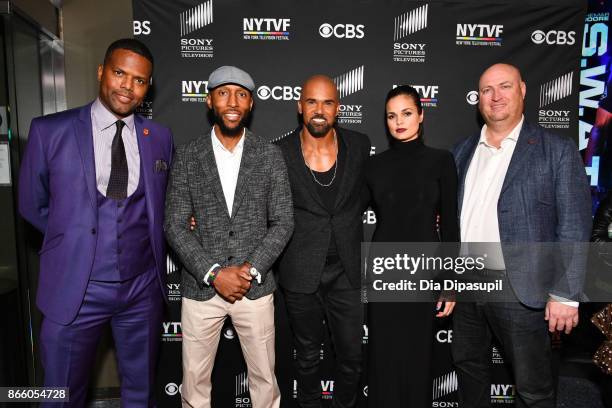 Calloway, executive producer Aaron Rahsaan Thomas, Shemar Moore, Lina Esco, and executive producer Shawn Ryan attend the New York Television Festival...