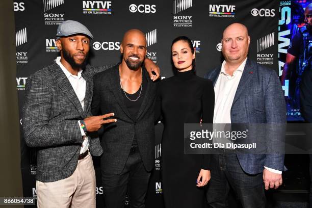 Executive producer Aaron Rahsaan Thomas, Shemar Moore, Lina Esco, and executive producer Shawn Ryan attend the New York Television Festival primetime...