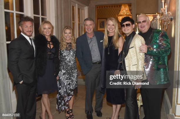 Actor Sean Penn, singer-songwriter Jewel, Tracie Hamilton of J/P HRO, Senator Bill Frist, Tracey Frist and hosts Newman Arndt and Johnathon Arndt...