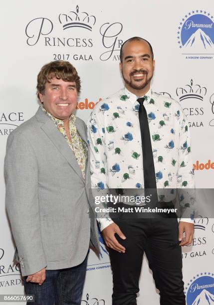 Creator Stephen Hillenberg and Mikael Burke attend the 2017 Princess Grace Awards Gala Kick Off Event with a special tribute to Stephen Hillenberg at...