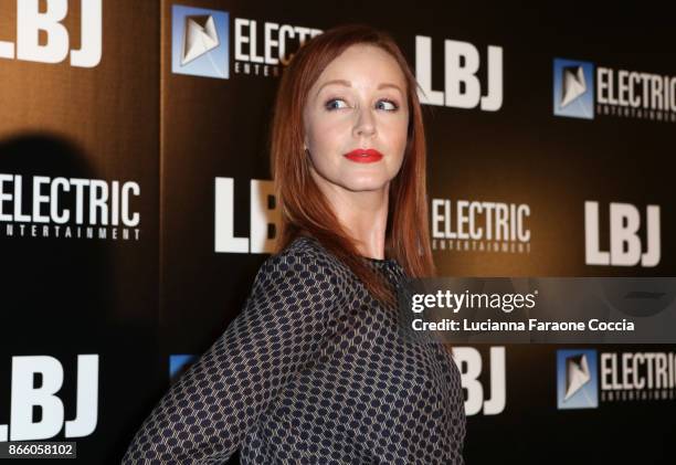 Actor Lindy Booth attends the premiere of Electric Entertainment's "LBJ" at ArcLight Hollywood on October 24, 2017 in Hollywood, California.