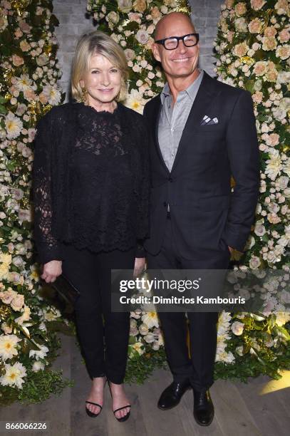 Martha Stewart and John Hardy CEO Robert Hanson attend John Hardy And Vanity Fair Celebrate Legends at Le Coucou on October 24, 2017 in New York City.