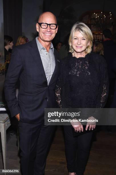Martha Stewart and John Hardy CEO Robert Hanson attend John Hardy And Vanity Fair Celebrate Legends at Le Coucou on October 24, 2017 in New York City.