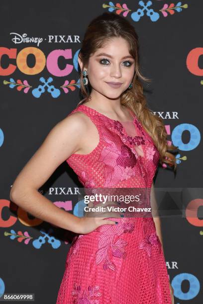 Karol Sevilla attends the "Coco" Mexico City premiere at Palacio de Bellas Artes on October 24, 2017 in Mexico City, Mexico.