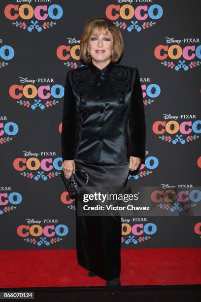 Angelica Maria attends the "Coco" Mexico City premiere at Palacio de Bellas Artes on October 24, 2017 in Mexico City, Mexico.