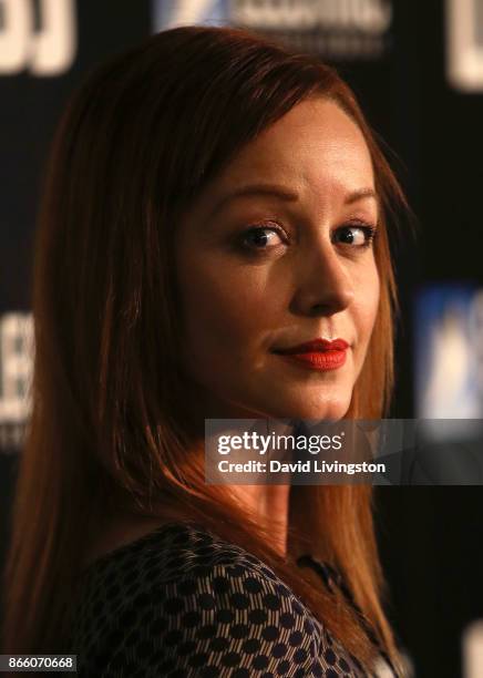 Actress Lindy Booth attends the premiere of Electric Entertainment's "LBJ" at ArcLight Hollywood on October 24, 2017 in Hollywood, California.