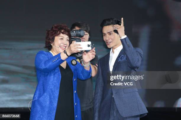 Actor Chen Kun attends Motorola activity on October 24, 2017 in Beijing, China.