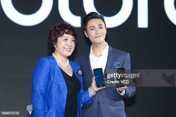 Actor Chen Kun attends Motorola activity on October 24, 2017 in Beijing, China.