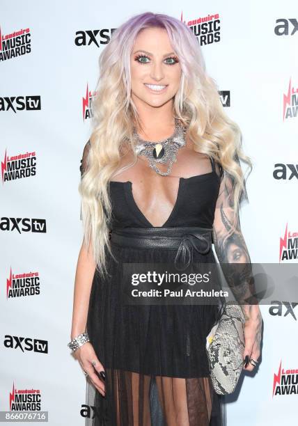 Heidi Shepherd of the Heavy Metal Band Butcher Babies attends the Loudwire Music Awards at The Novo by Microsoft on October 24, 2017 in Los Angeles,...