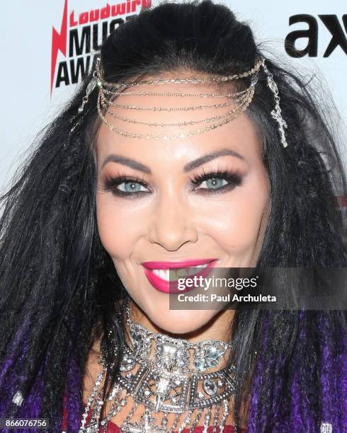 Carla Harvey of the Heavy Metal Band Butcher Babies attends the Loudwire Music Awards at The Novo by Microsoft on October 24, 2017 in Los Angeles,...