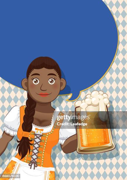 ilustrações, clipart, desenhos animados e ícones de fundo de oktoberfest [festival de cerveja poster] - design plat