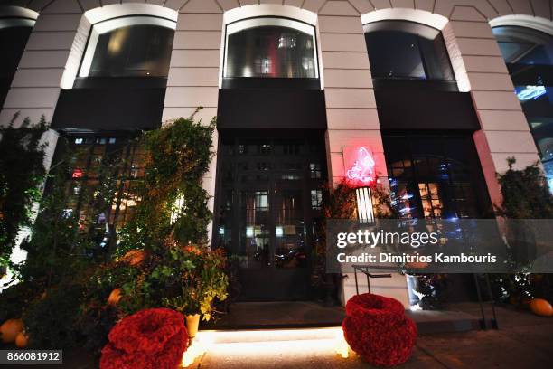 An external view of the venue, Le Coucou, durin John Hardy And Vanity Fair Celebrate Legends at Le Coucou on October 24, 2017 in New York City.
