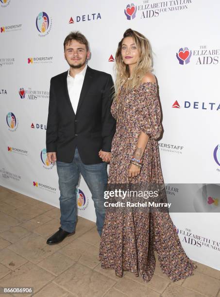 Prince Jackson and Paris Jackson attend The Elizabeth Taylor AIDS Foundation and mothers2mothers dinner at Ron Burkle's Green Acres Estate on October...