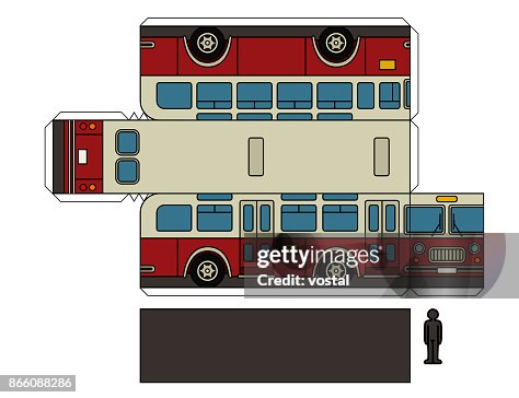 Paper Model Of An Old Bus High-Res Vector Graphic - Getty Images