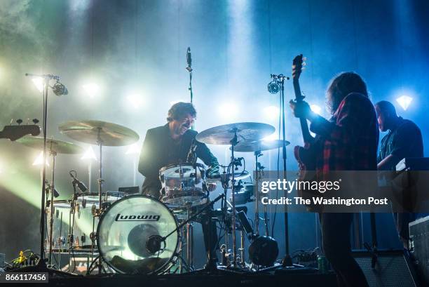 War On Drugs performs at The Anthem. Pictured: Adam Granduciel , Charlie Hall .