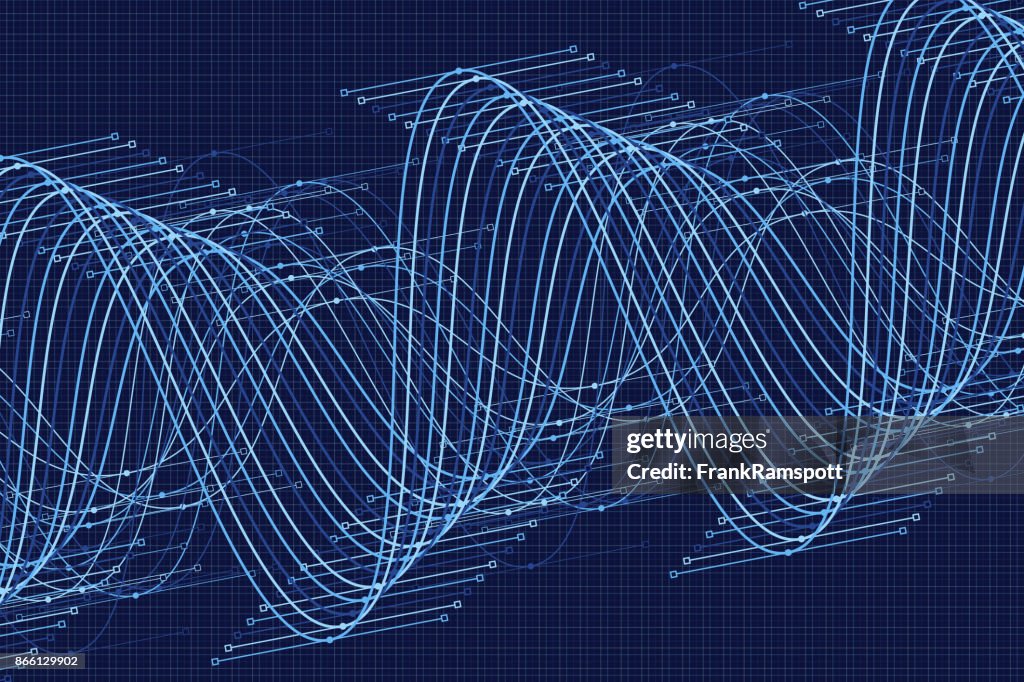 Horizontal Wave Graph Rain Vector Sine Wave Graph Pattern Horizontal High-Res Vector Graphic ...