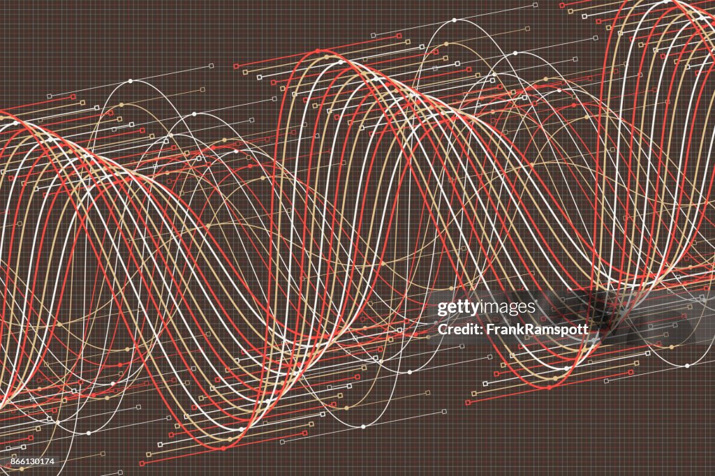 Horizontal Wave Graph Mechanic Vector Sine Wave Graph Pattern Horizontal High-Res Vector ...