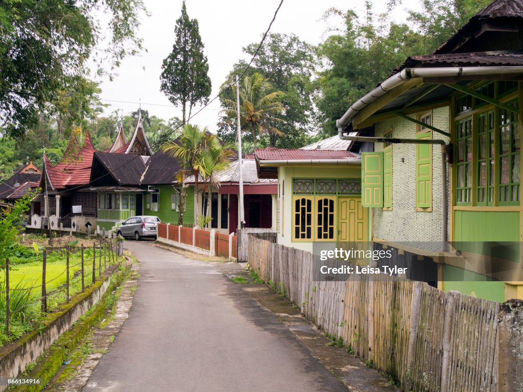 Old Dutch houses in Koto Gadang, a small village outside of...