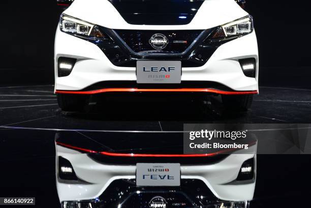 Nissan Motor Co. Leaf Nismo concept vehicle stands on display at the Tokyo Motor Show in Tokyo, Japan, on Wednesday, Oct. 25, 2017. Japan's flagship...