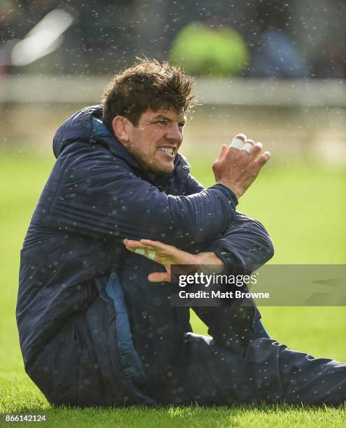 Galway , Ireland - 21 October 2017; Donncha O'Callaghan of Worcester Warriors at the European Rugby Champions Cup Pool 5 Round 2 match between...