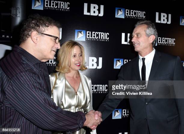 Albert Brooks, Kimberly Shlain and Woody Harrelson and Robert F. Kennedy Jr. Attend the Los Angeles Premiere of LBJ at ArcLight Hollywood on October...