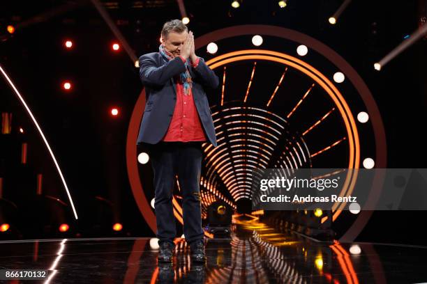 Hape Kerkeling performs on stage during the 21st Annual German Comedy Awards on October 24, 2017 in Cologne, Germany