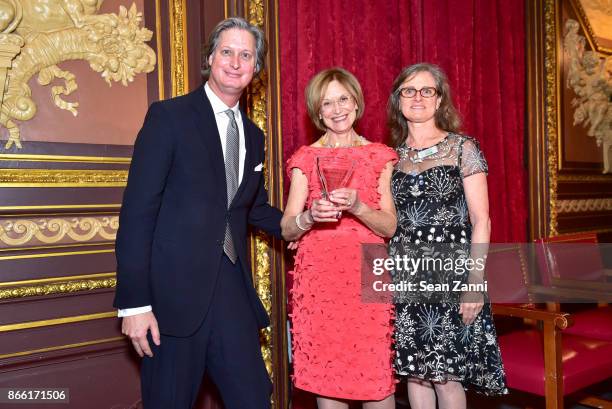 Jared Goss, Huguette Hersch and Sara Hobel attend Putting Good Food on the Table The Horticultural Society of New York's Annual Fall Luncheon Putting...