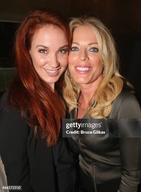 Sierra Boggess and Sherie Rene Scott pose at "The Portuguese Kid" Opening Night After Party at Brasserie 8 1/2 on October 24, 2017 in New York City.