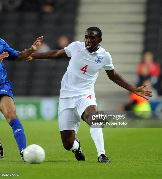 Fabrice Muamba of England Under 21's in action during a friendly match between Azerbaijan Under 21's at Stadium:MK on June 08, 2009 in Bletchley,...