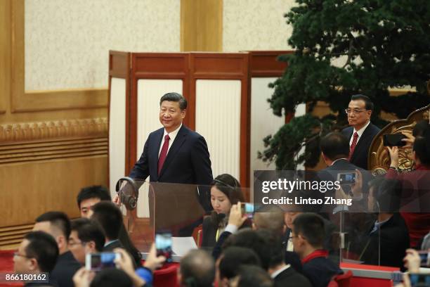 The Communist Party of China's new Politburo Standing Committee, the nation's top decision-making body Chinese President Xi Jinping and Premier Li...