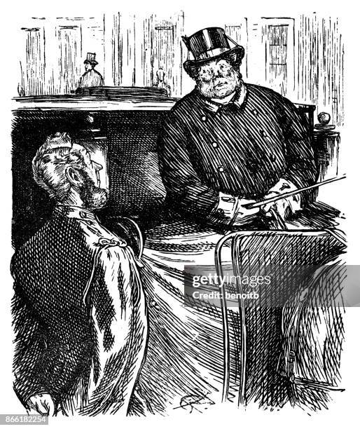 carriage driver talking to valet - valet driver stock illustrations