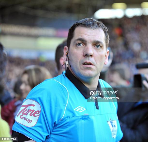 Referee Phil Dowd during the Barclays Premier League match between West Bromwich Albion and Chelsea at the Hawthorns on March 03, 2012 in London,...
