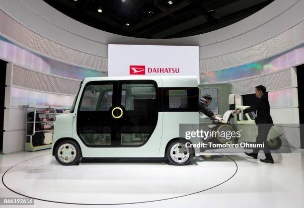 Daihatsu Motor Co.'s DN Pro Cargo concept vehicle is seen during the Tokyo Motor Show at Tokyo Big Sight on October 25, 2017 in Tokyo, Japan. The...