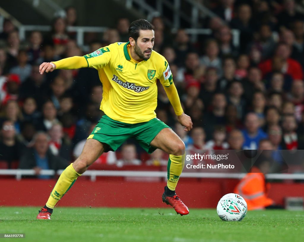 Arsenal v Norwich City - Carabao Cup Fourth Round