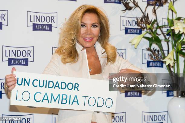 Norma Duval attends 'Un Cuidador Lo Cambia Todo' campaign presentation at Hotel Petit Palace Savoy Alfonso XII on October 25, 2017 in Madrid, Spain.