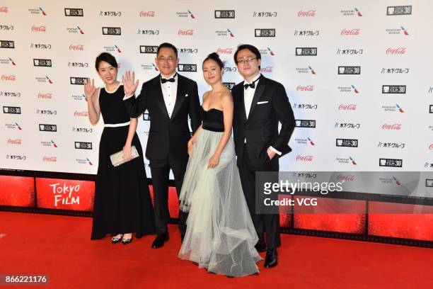 Director Dong Yue and actress Jiang Yiyan arrive at the red carpet of the 30th Tokyo International Film Festival at Roppongi Hills on October 25,...