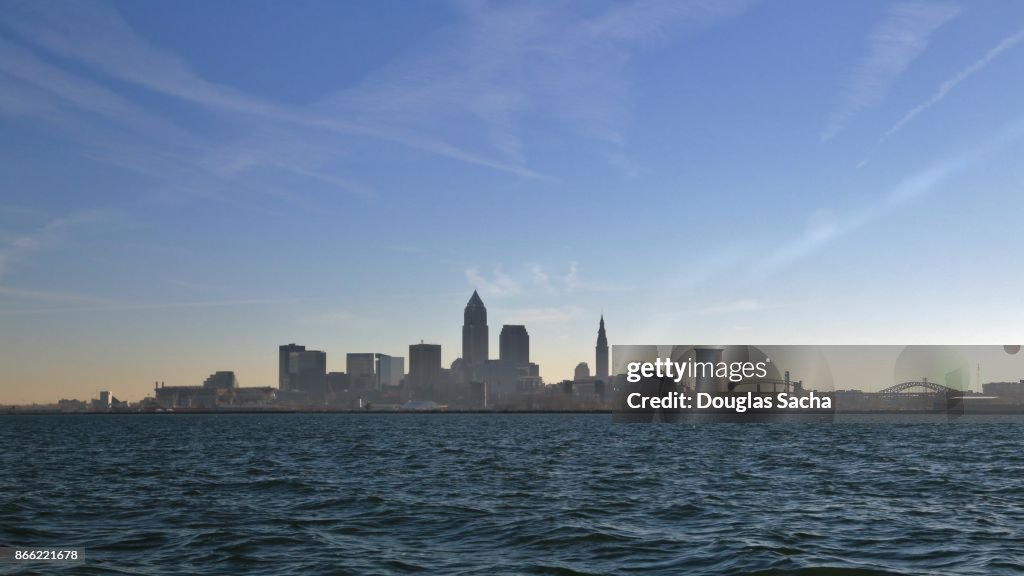 Cleveland skyline from Lake Erie