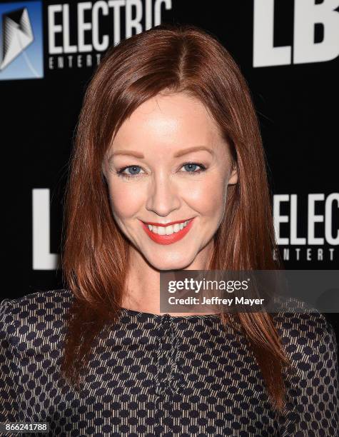 Actress Lindy Booth arrives at the premiere of Electric Entertainment's 'LBJ' at the Arclight Theatre on October 24, 2017 in Los Angeles, California.